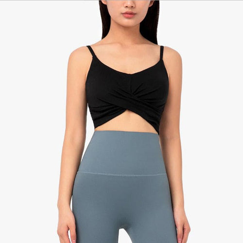 Olid New Style Women Yoga Bras Sexy Design Running Tops Knotted Girls Gym Wear Stretchy Padded Tops Athletic Vest Bra-6